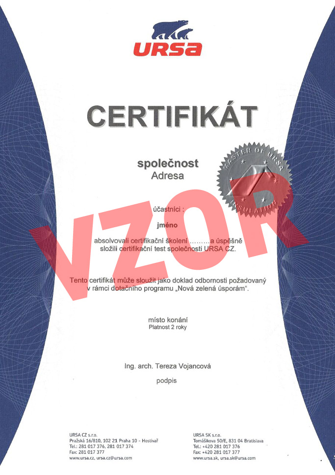 Certifikace URSA